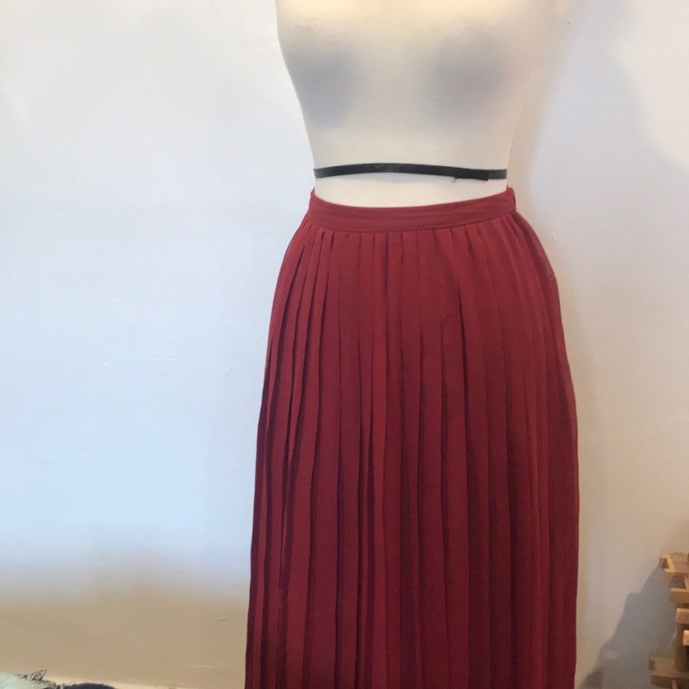 Cranberry maxi skirt
